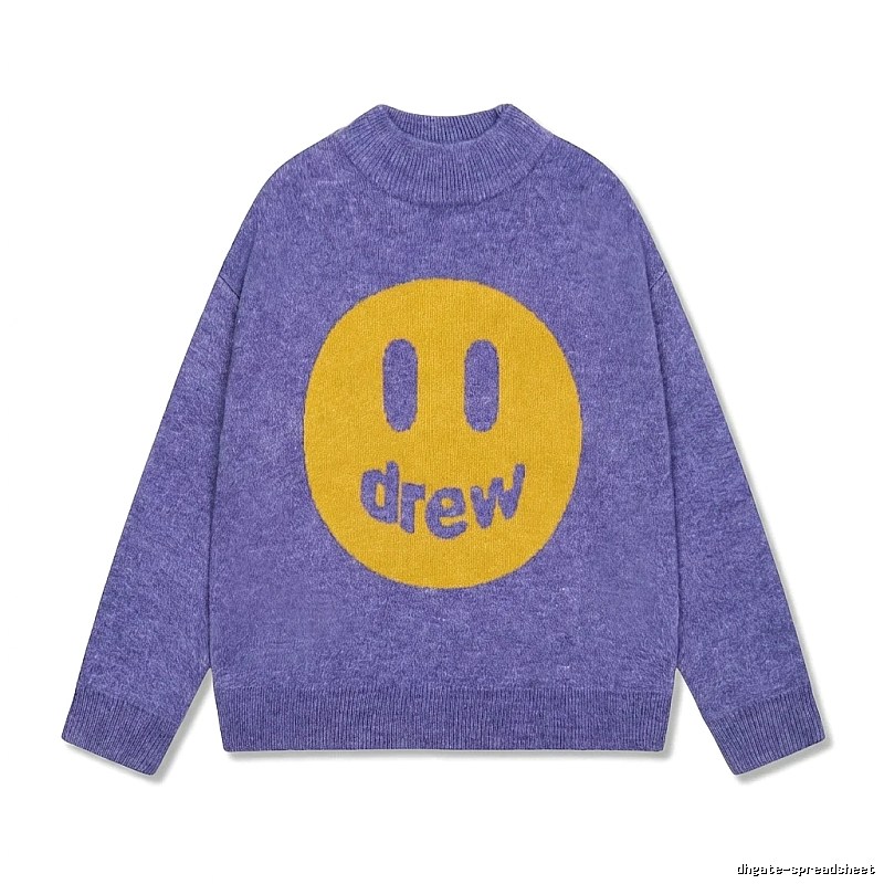 DREW Smiley Purple Sweater