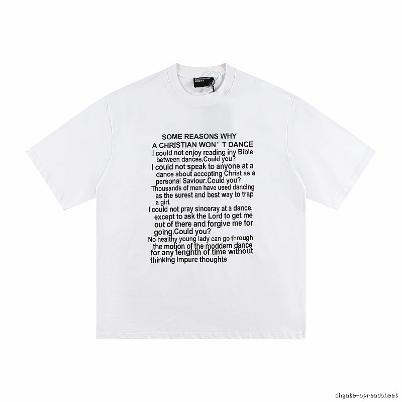 ERD Slogan Print Street Style White T-Shirt