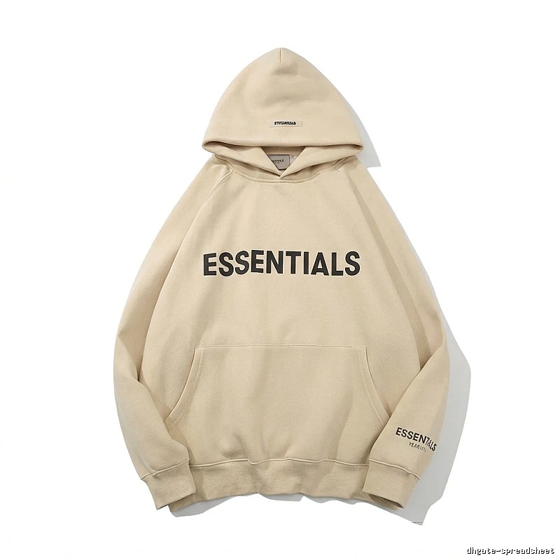 ESSENTIALS minimalist style beige hoodie