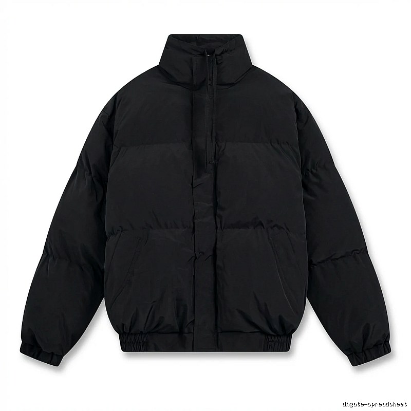ESSENTIALS minimalist style black cotton-padded jacket