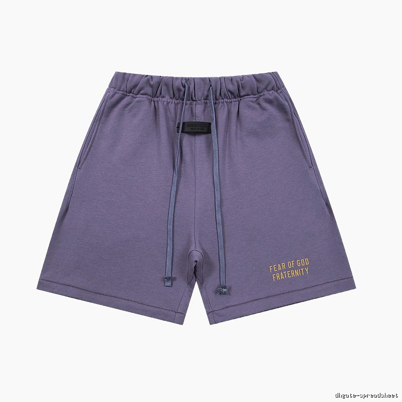 ESSENTIALS minimalist style light purple shorts