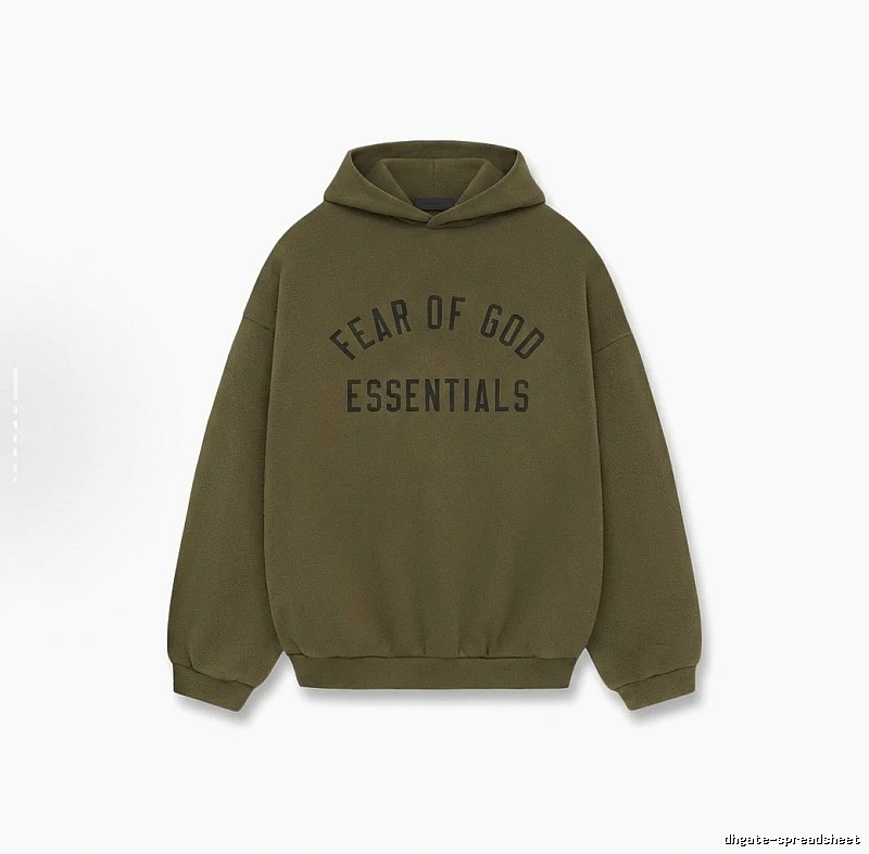 ESSENTIALS minimalist style olive green sweatshirt