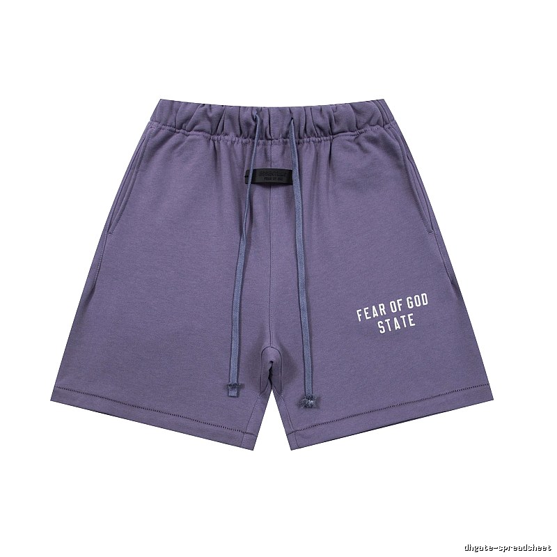 ESSENTIALS minimalist style purple shorts
