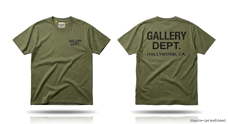 Gallery Dept American Retro Style Green T-shirt