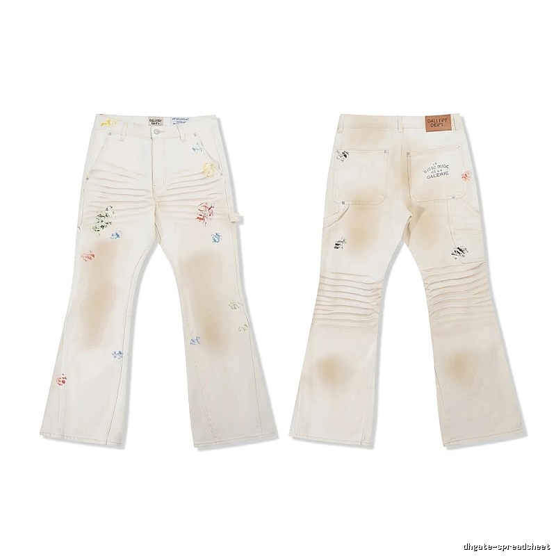 Gallery Dept graffiti-style white jeans
