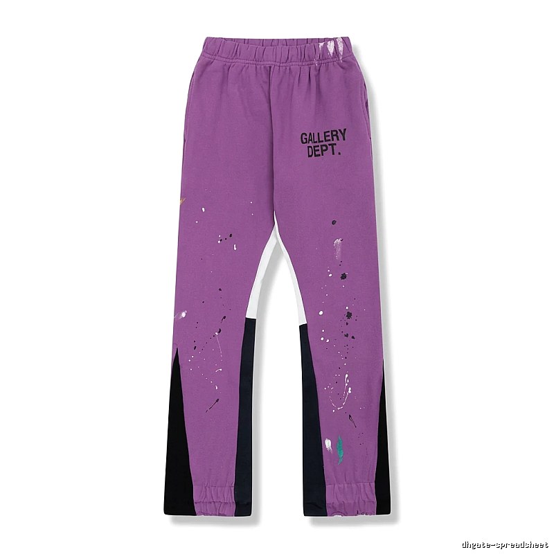 Gallery Dept. Trendy Splashed Ink Purple Sweatpants