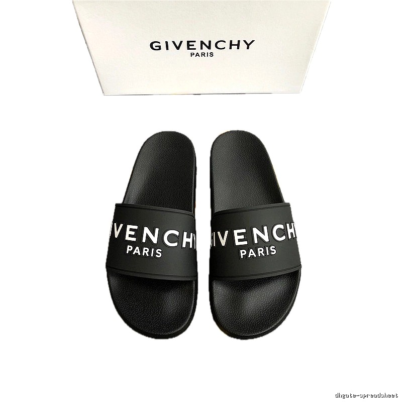 Givenchy Cool Trendy Letter Print Black Slide Sandals