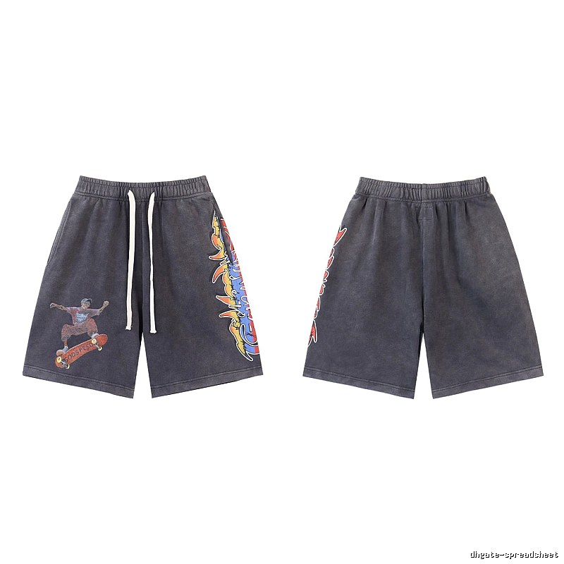 Godspeed Skate Series Street Style Distressed Grey Shorts