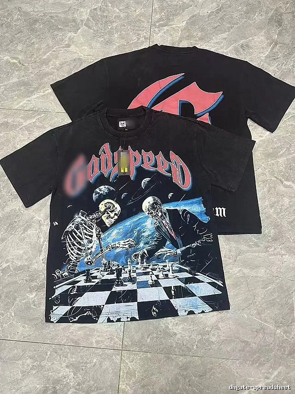 Godspeed Skull Print Dark Style Black T-shirt