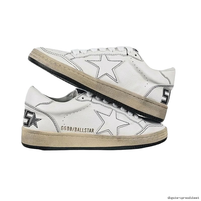 Golden Goose retro-style white sneakers