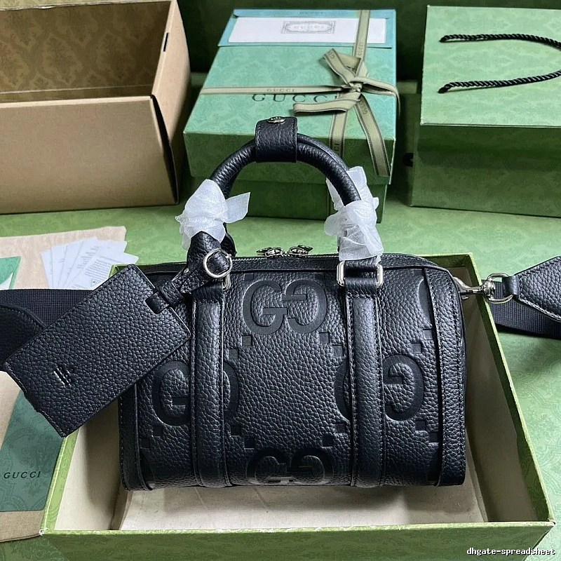 Gucci Mini duffle bag Black Embossed Monogram Finish