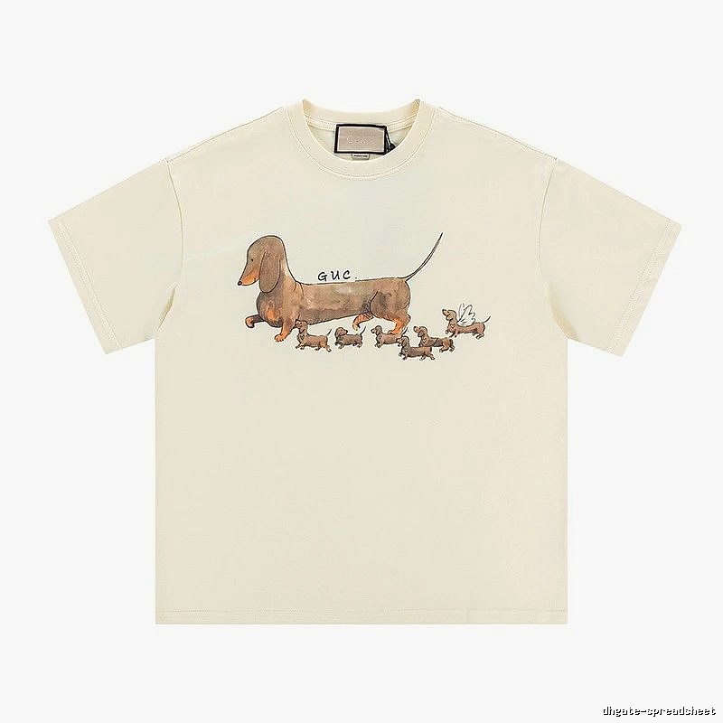 Gucci Sausage Print Casual Off-white T-shirt