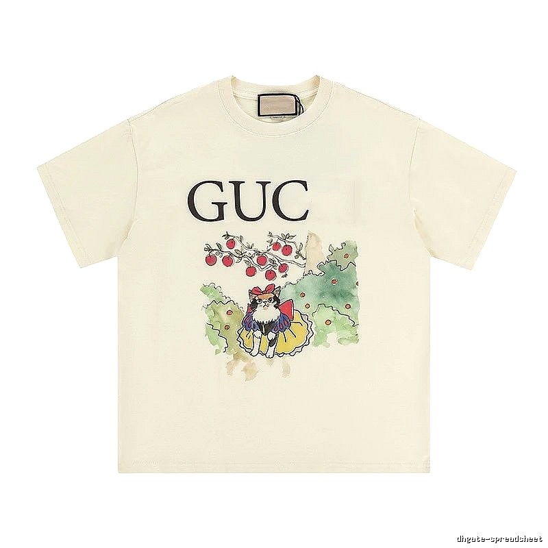 Gucci Vintage-style Cat Print Off-white T-Shirt