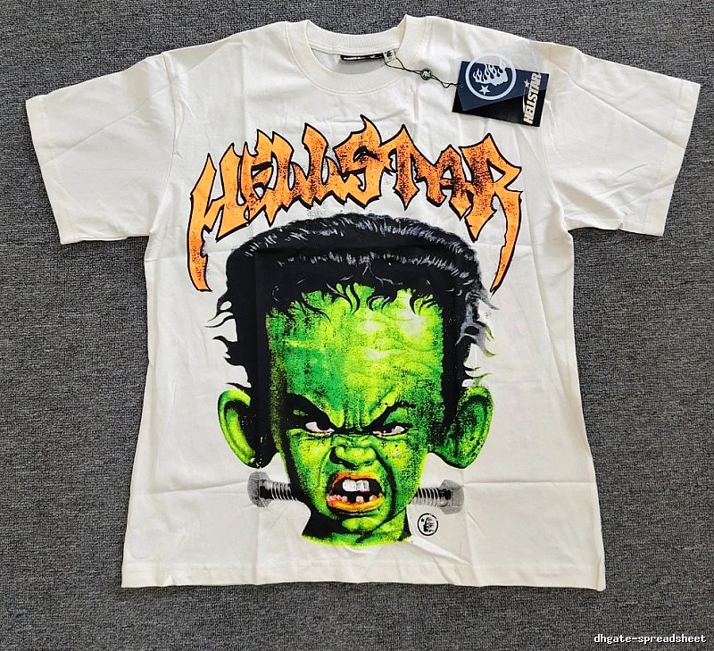 Hellstar Frankenstein Street Style White T-shirt