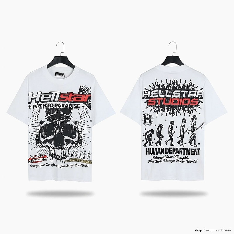 Hellstar Skull Print White T-shirt