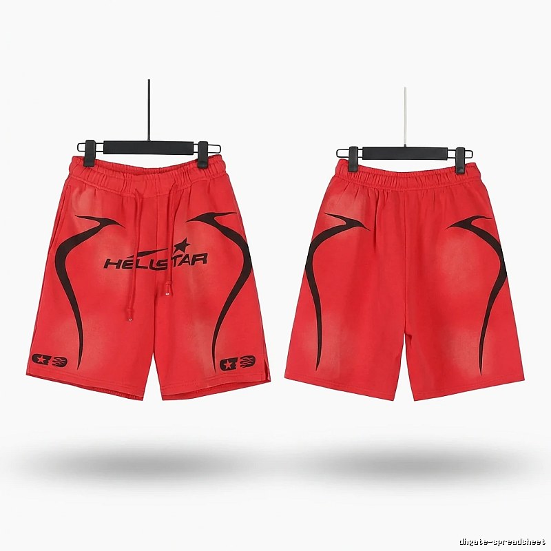 Hellstar trendy and cool style red shorts