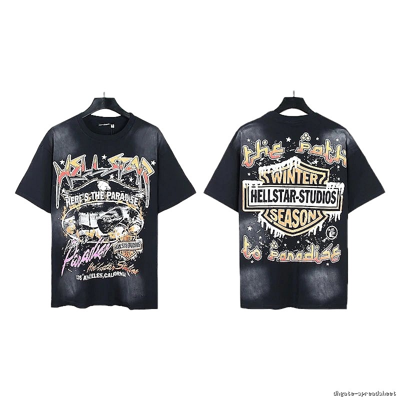 Hellstar Winter Collection Vintage Style Black T-Shirt