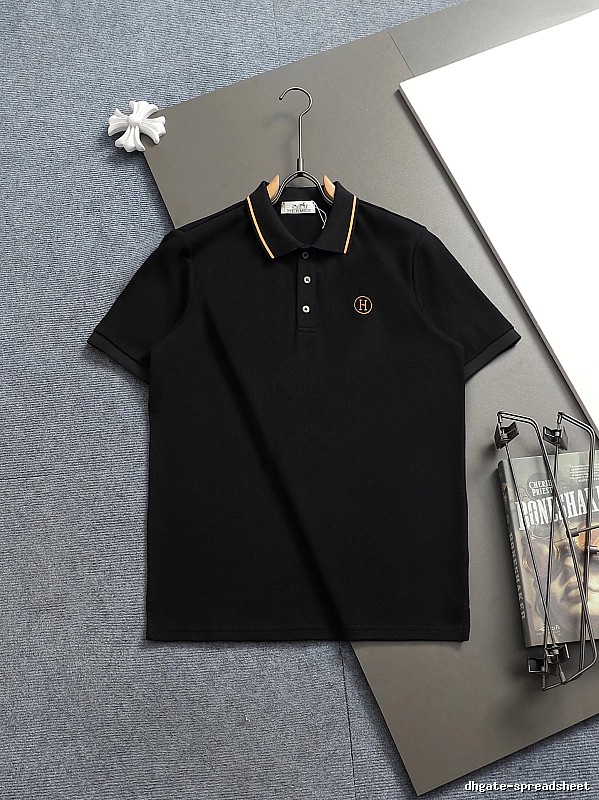 Hermès Classic Wind Black Polo Shirt