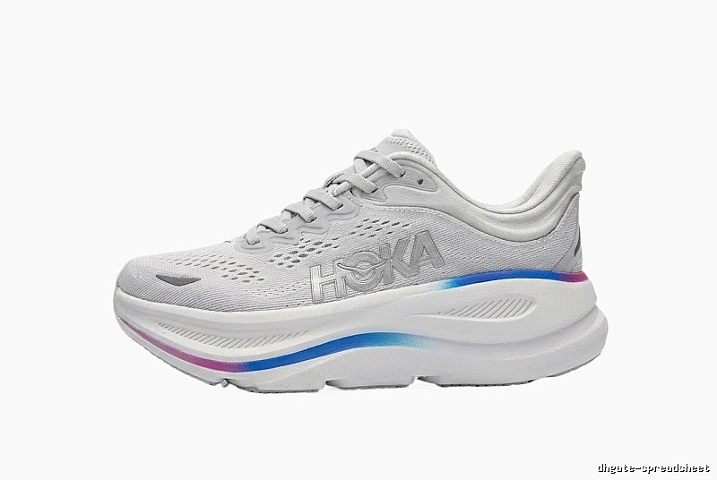 HOKA Bondi series retro-style gray shoes