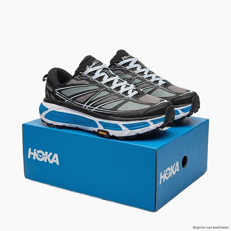 HOKA Off-Road Cool Black and Blue Shoes