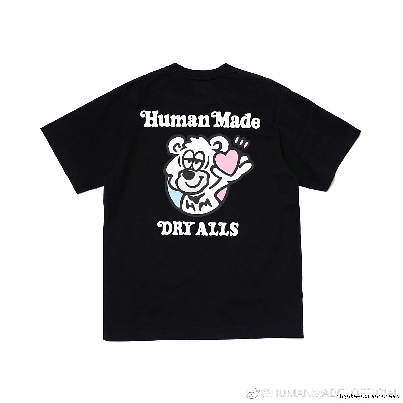 HUMAN MADE EDRYALLS Cartoon Print Black T-shirt