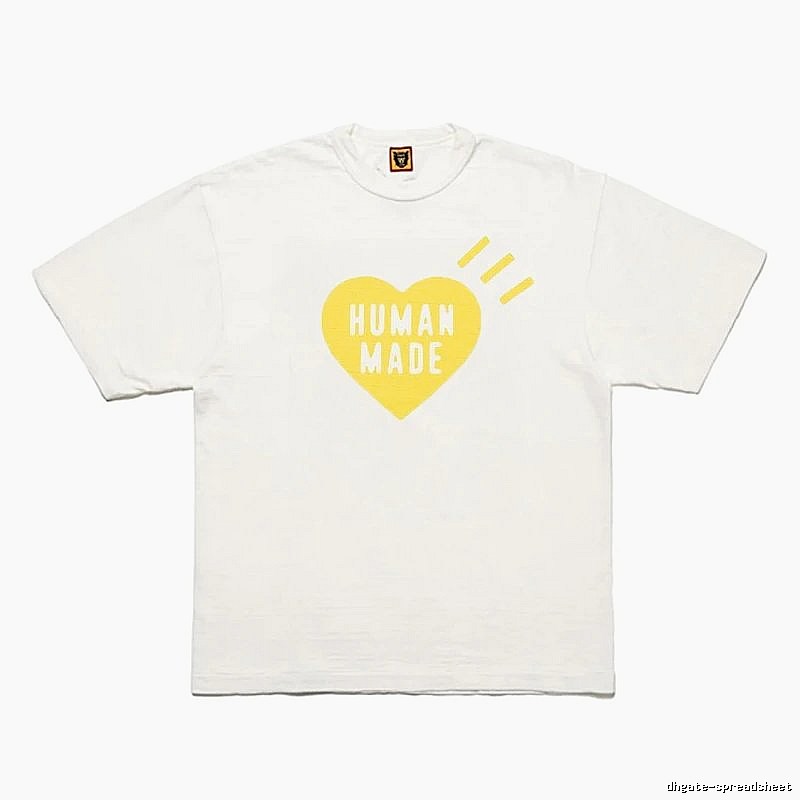 Human Made Monogram Heart logo T-shirt Black Green Human for Layered Styling