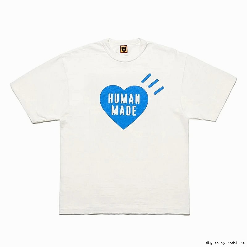 Human Made Resort Heart logo T-shirt Black Green Human for Travel Looks