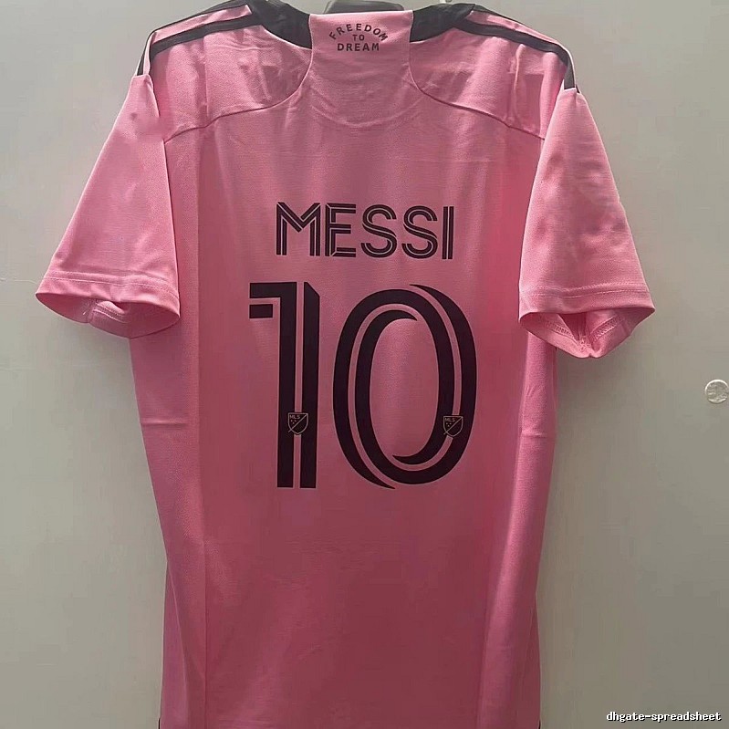 Inter Miami Streetwear Messi #10 soccer jersey Pink Inter Miami with Logo Accent