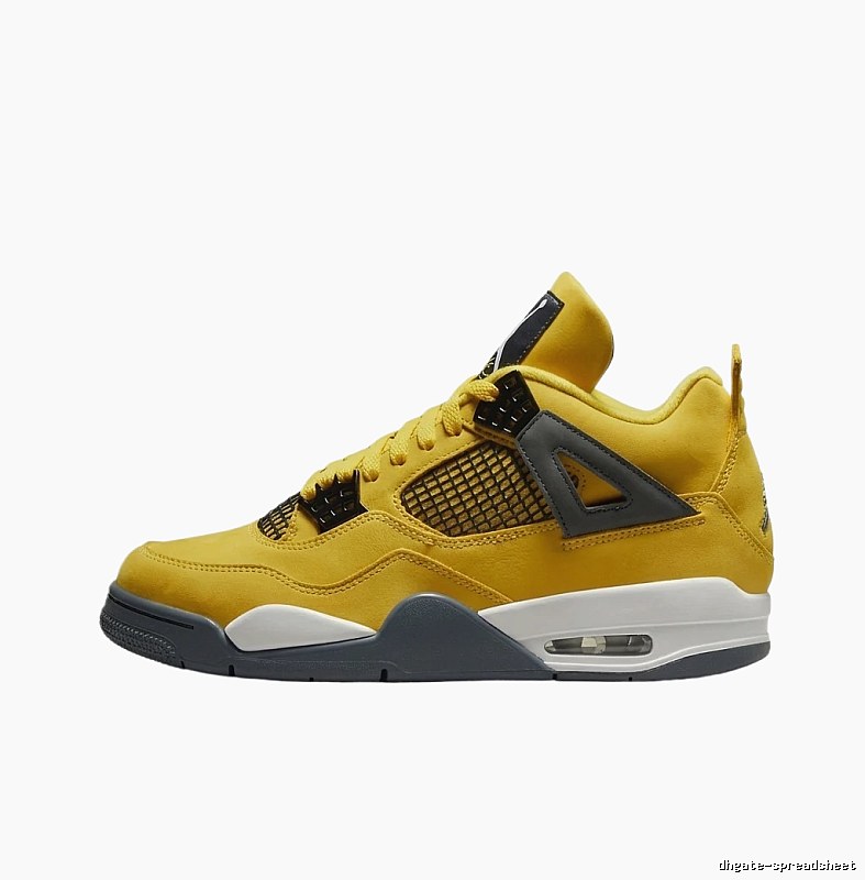 Jordan 4 Trendy Cool Yellow Sneakers