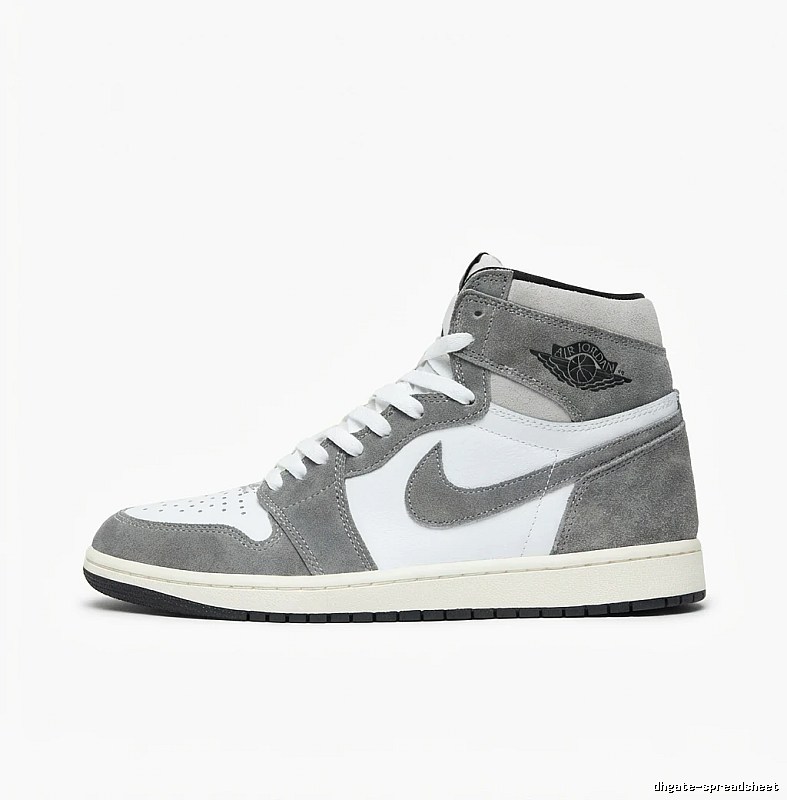 Jordan AJ1 High Top Grey, White and Silver Shoes