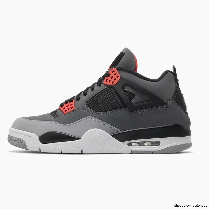 Jordan AJ4 Black, Grey and Orange Trendy Shoes