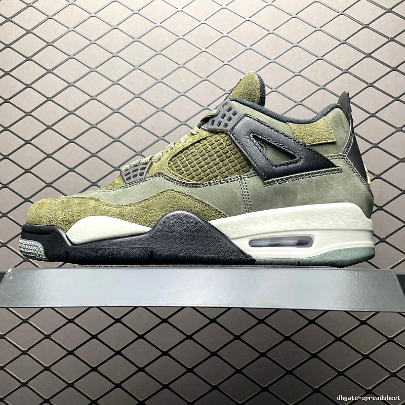 Jordan Basketball High-Tops in Olive and Black, Finished with Perforated Toe