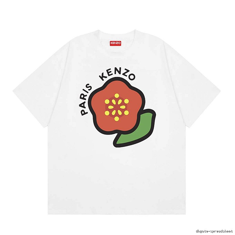 KENZO Crabapple Blossom Casual Style White T-shirt