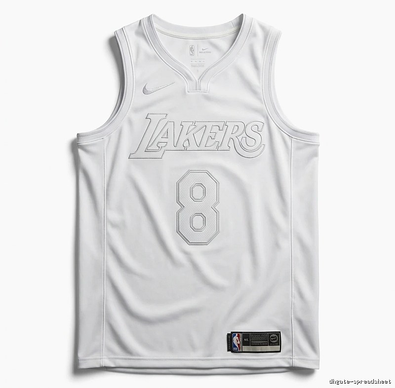Kobe Lakers retro-style white tank top