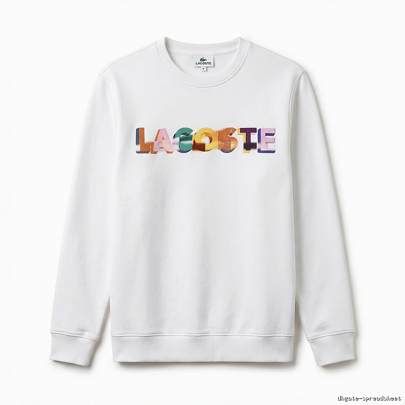 Lacoste Colorful Letter Style White Sweatshirt
