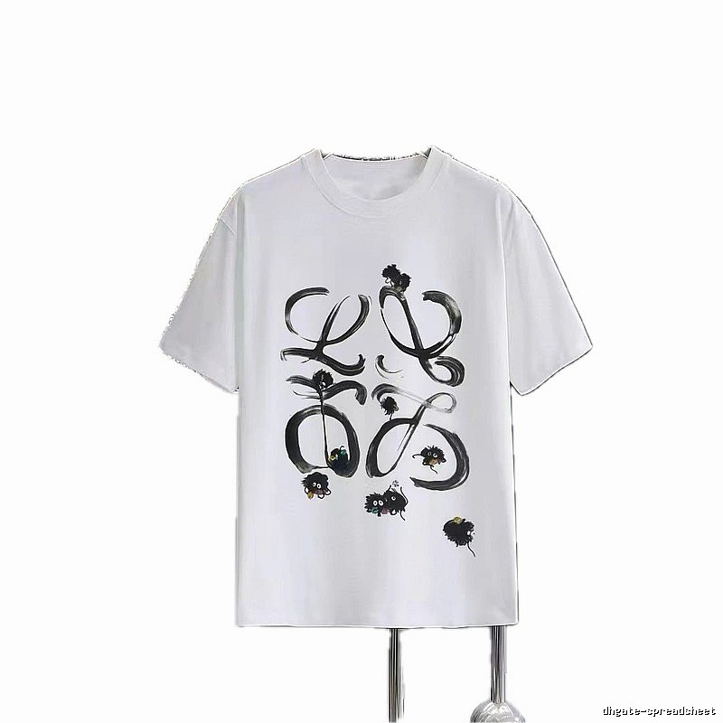 LOEWE x Hayao Miyazaki Collaboration Graffiti-Style White Short-Sleeve T-Shirt