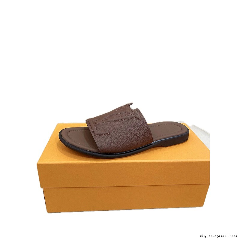 Louis Vuitton Classic Casual Style Brown Slide Sandals