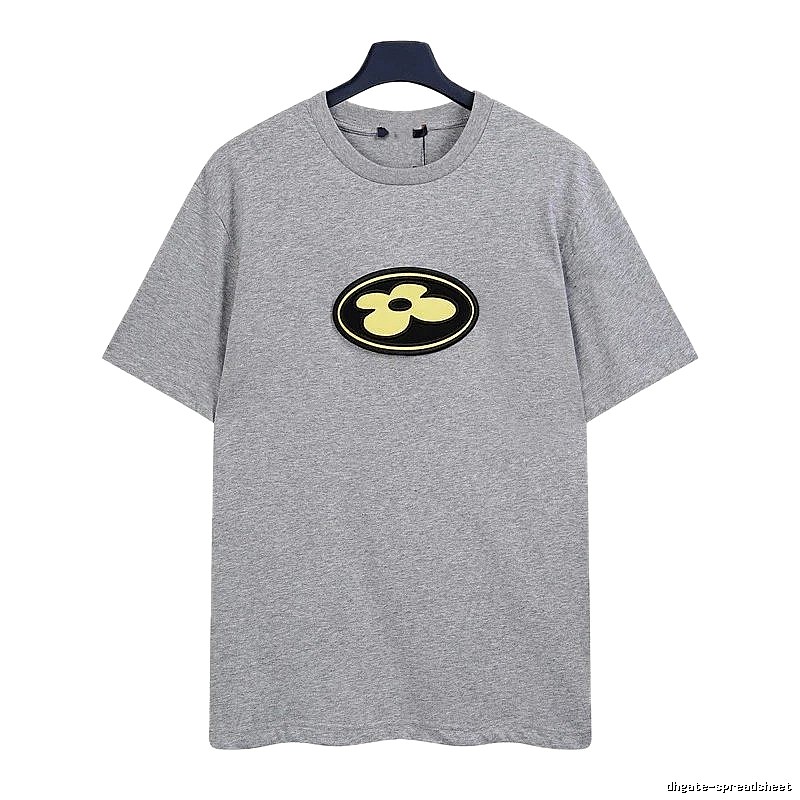 Louis Vuitton Floral Trend Style Grey Short-sleeve T-shirt