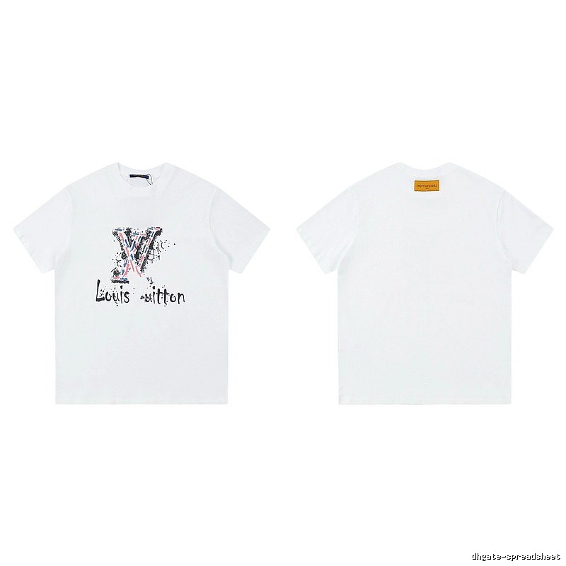 Louis Vuitton Graffiti Collection Street Style White T-shirt