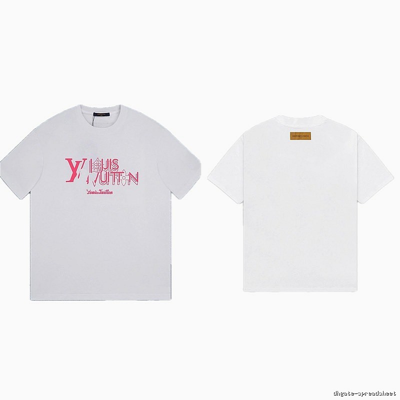 Louis Vuitton Trendy Misaligned Print White T-shirt