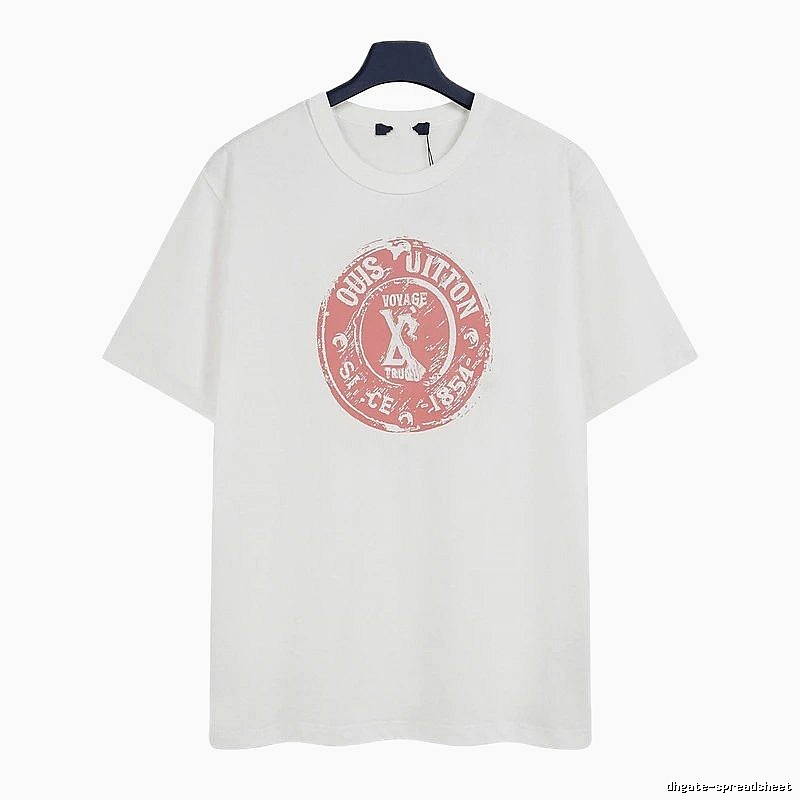 Louis Vuitton Vintage-style White T-Shirt with Stamp