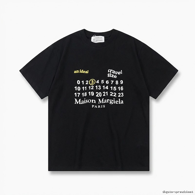 Maison Margiela digital print style black T-shirt