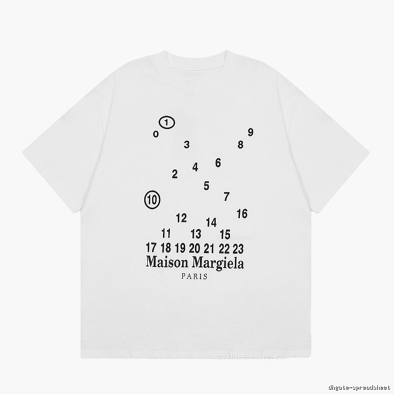 Maison Margiela Digital Print Trendy Cool Style White T-Shirt