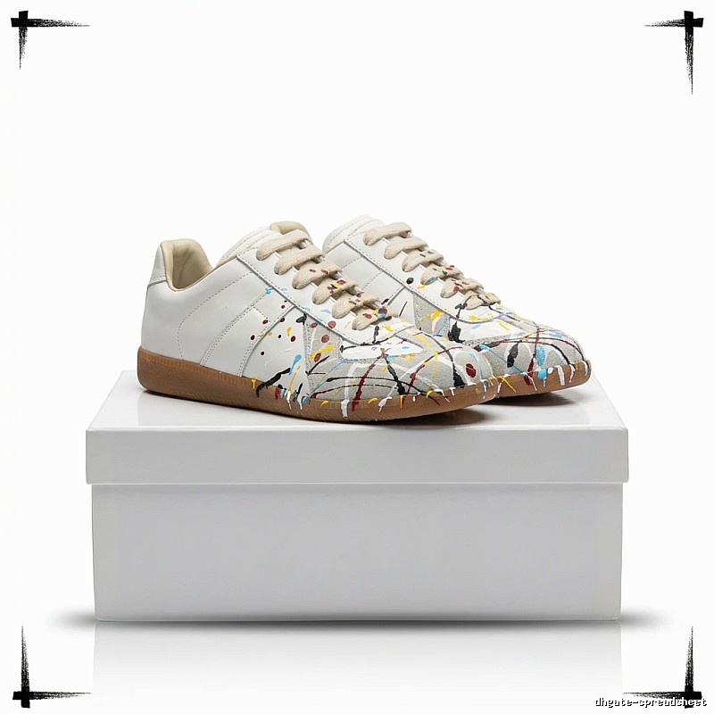 Maison Margiela German training graffiti-style white shoes
