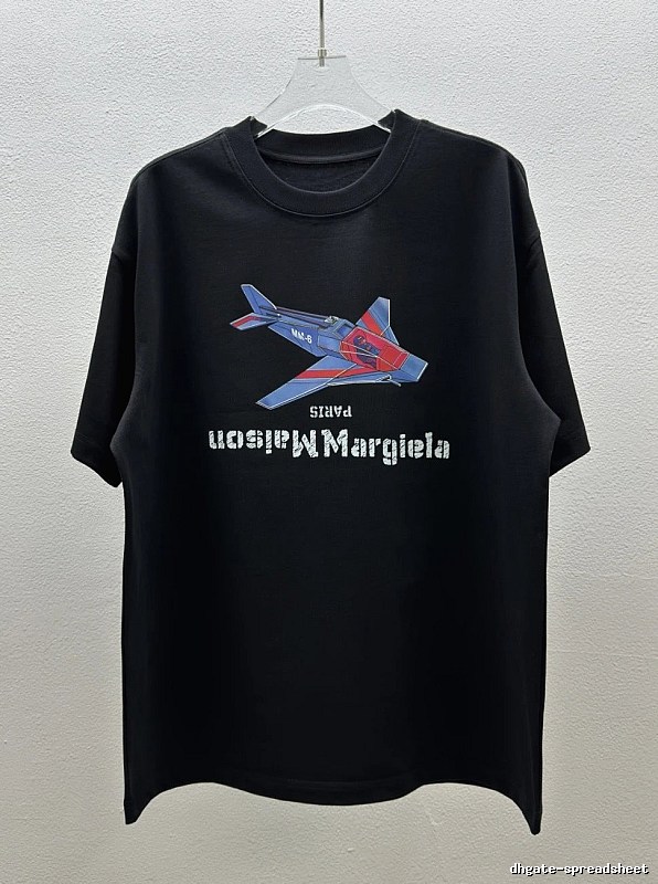 Maison Margiela MM6 Trendy & Cool Black Printed Short-sleeve T-shirt