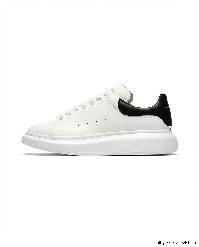 McQueen thick-soled fashionable white sneakers