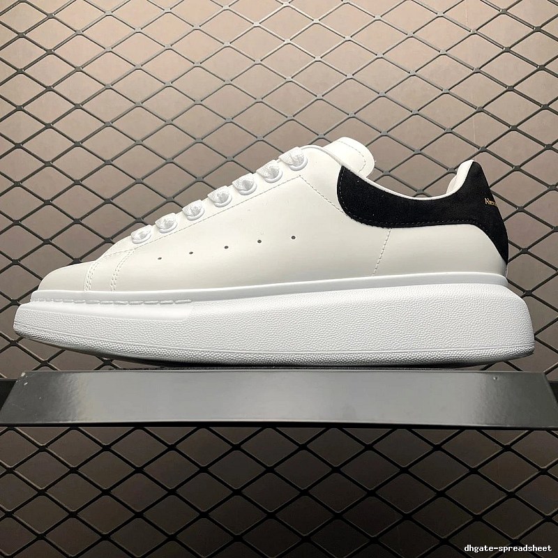 McQueen White and Black Oversized Sneakers with Wide Cupsole