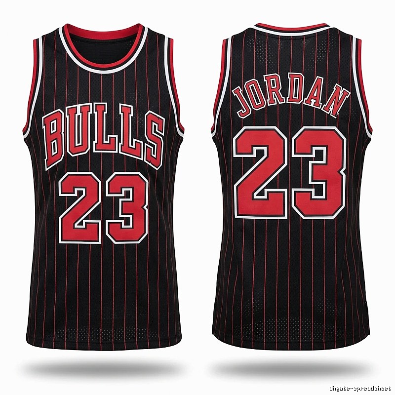 Michael Jordan No. 23 black and red jersey