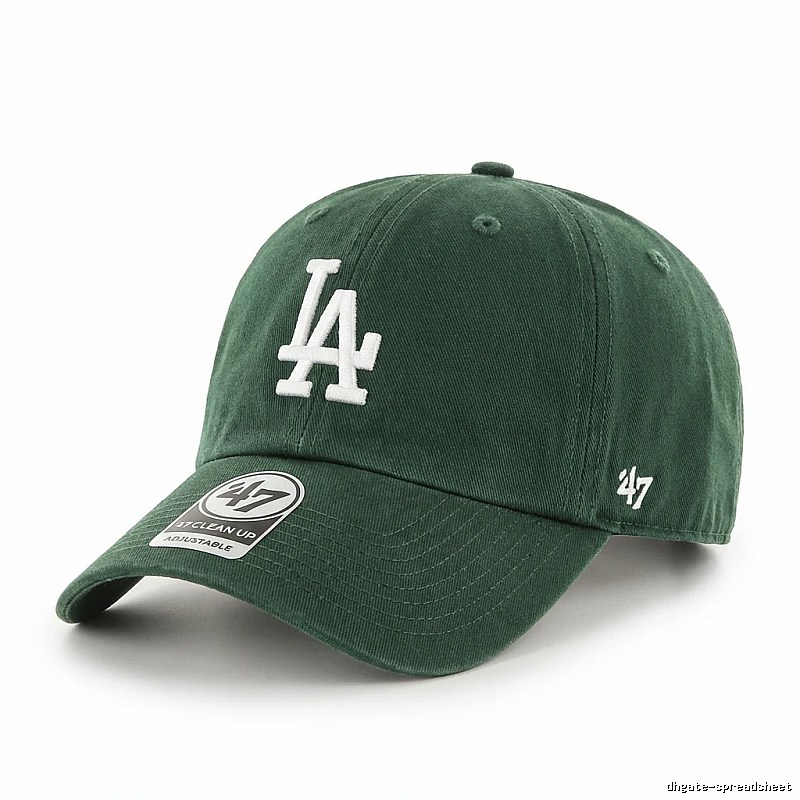 MLB baseball style dark green baseball cap