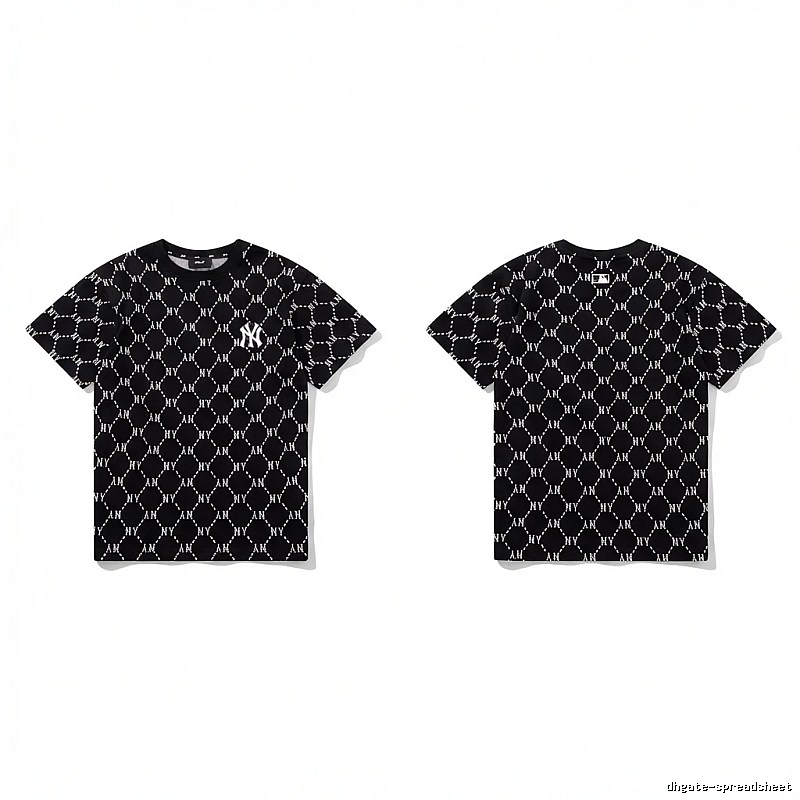 MLB full - print style black T - shirt